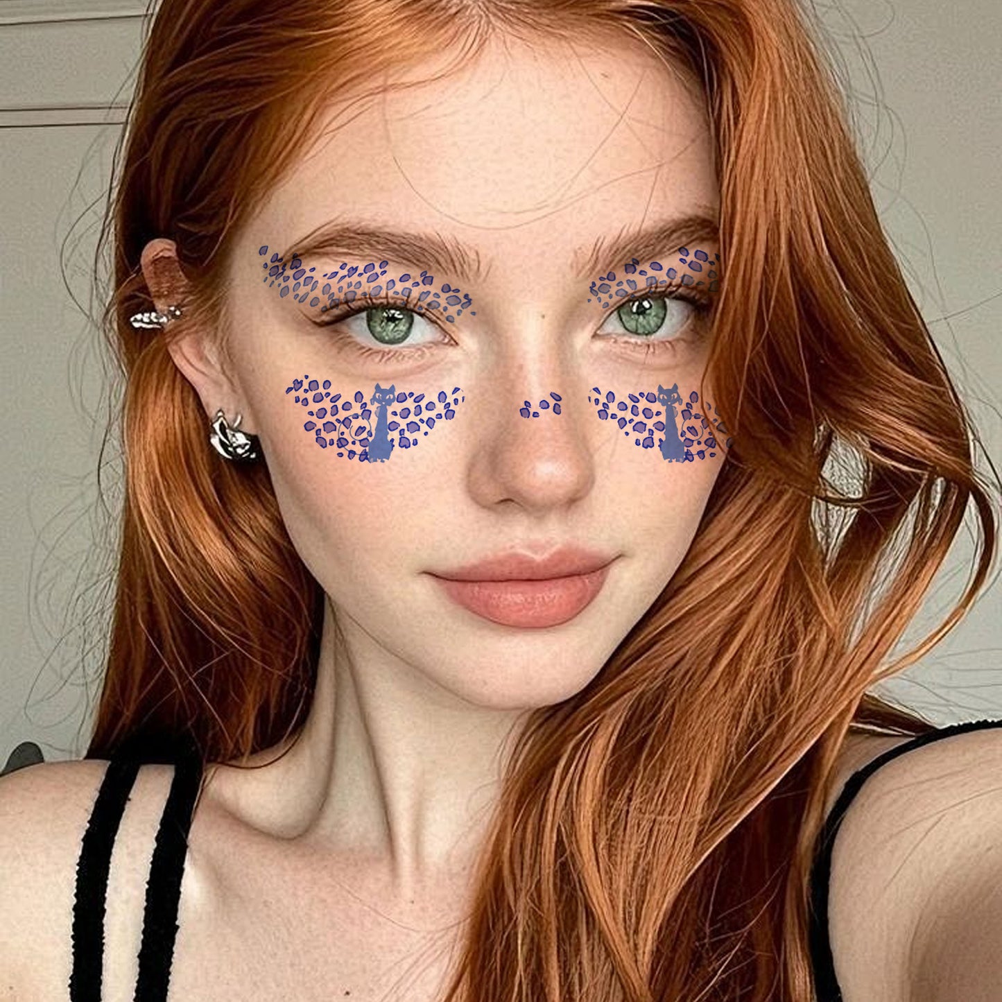 Leopard Print Face & Eye Makeup Stickers