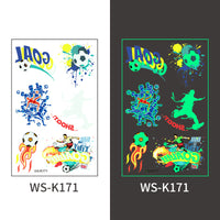 Glow-in-the-Dark Soccer Fan Temporary Tattoo Stickers