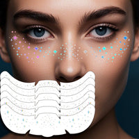 Colorful Sparkle Faux Freckle Face Makeup Stickers