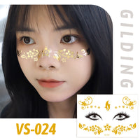 Gold Metallic Star Face&Eye Makeup Stickers