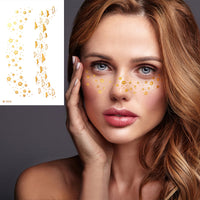 Metallic Star & Moon Face Makeup Stickers