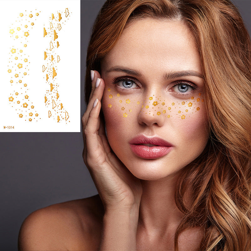Metallic Star & Moon Face Makeup Stickers