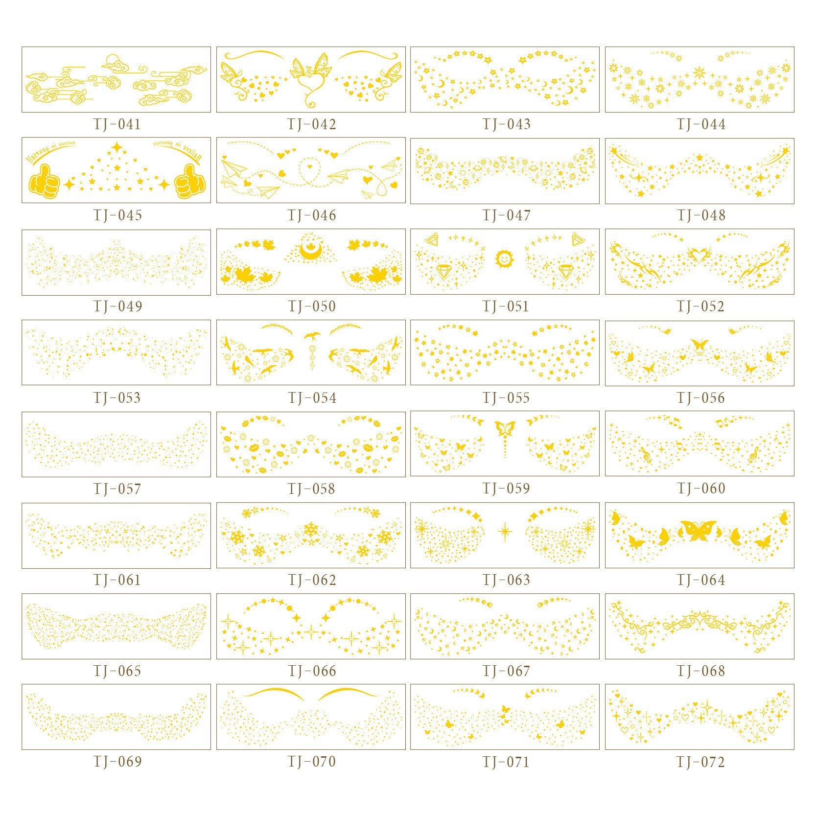 Gold Sparkle Faux Freckle Face Makeup Stickers