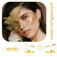Gold Metallic Face Makeup Stickers