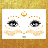 Gold Boho Face & Eye Makeup Stickers