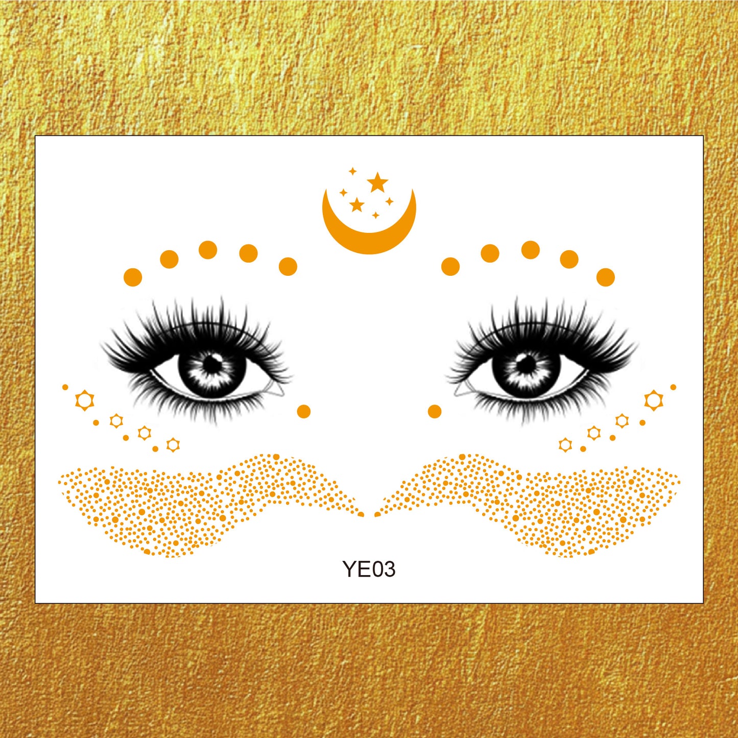 Gold Boho Face & Eye Makeup Stickers