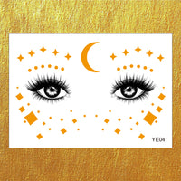 Gold Boho Face & Eye Makeup Stickers