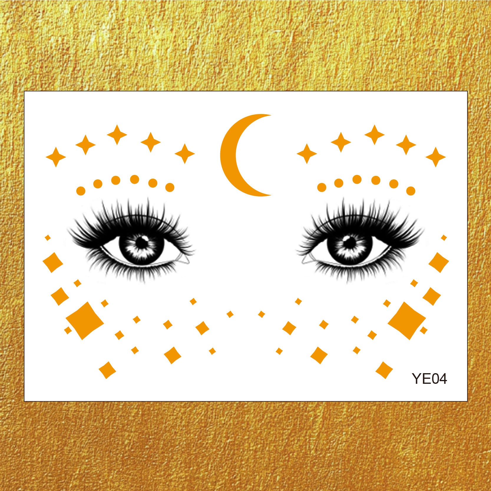 Gold Boho Face & Eye Makeup Stickers