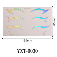 Gold Metallic Eyeliner Makeup Stickers