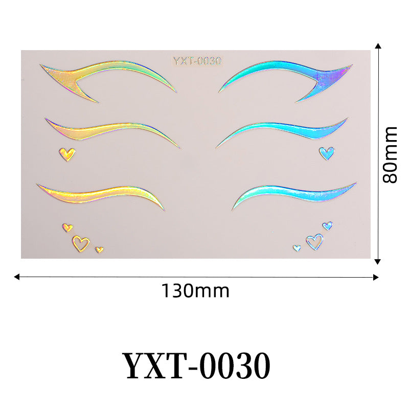 Gold Metallic Eyeliner Makeup Stickers