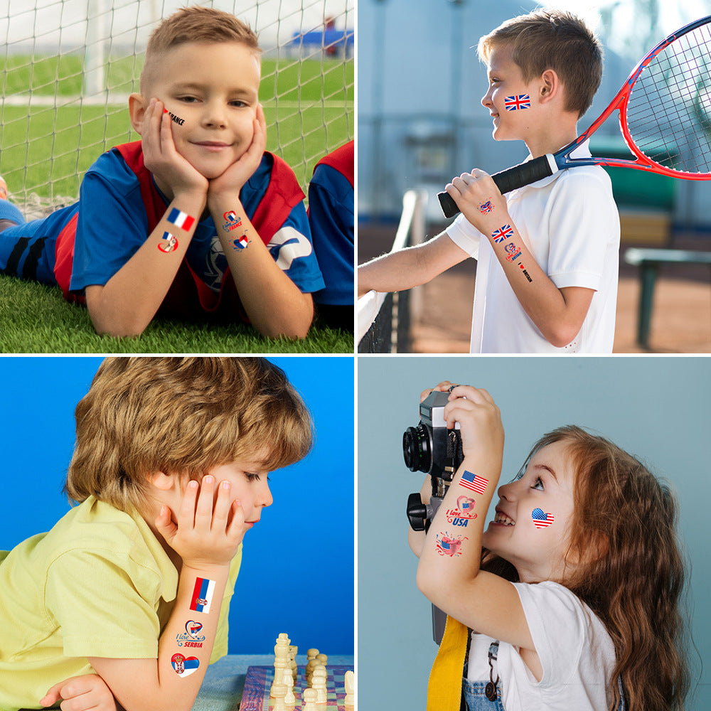 National Flag Face Makeup Stickers