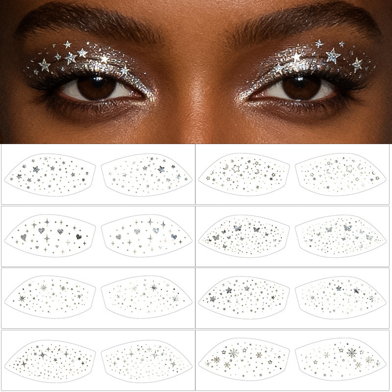 Rainbow Glitter Eye Makeup Stickers