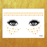 Gold Boho Face & Eye Makeup Stickers