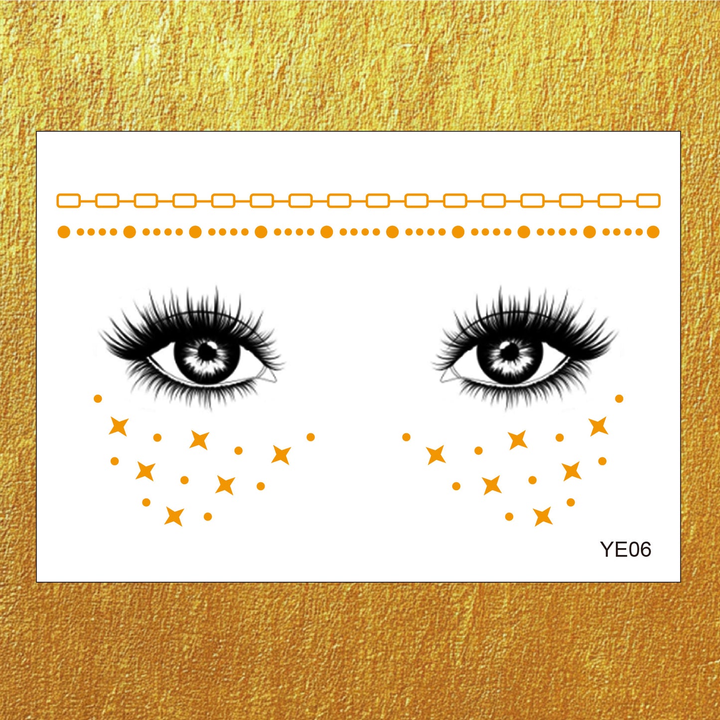 Gold Boho Face & Eye Makeup Stickers
