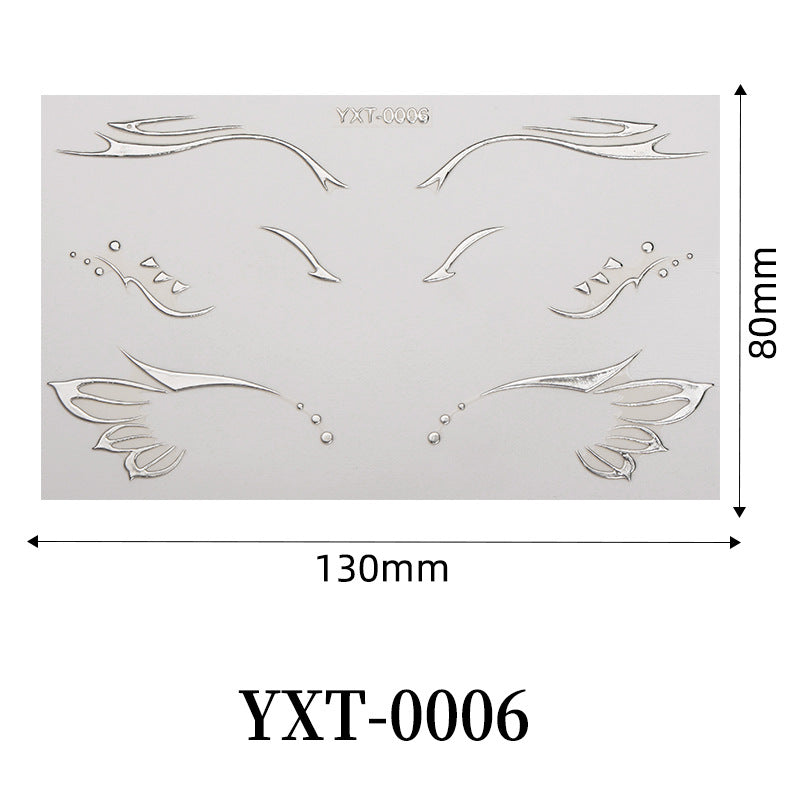 Gold Metallic Eyeliner Makeup Stickers