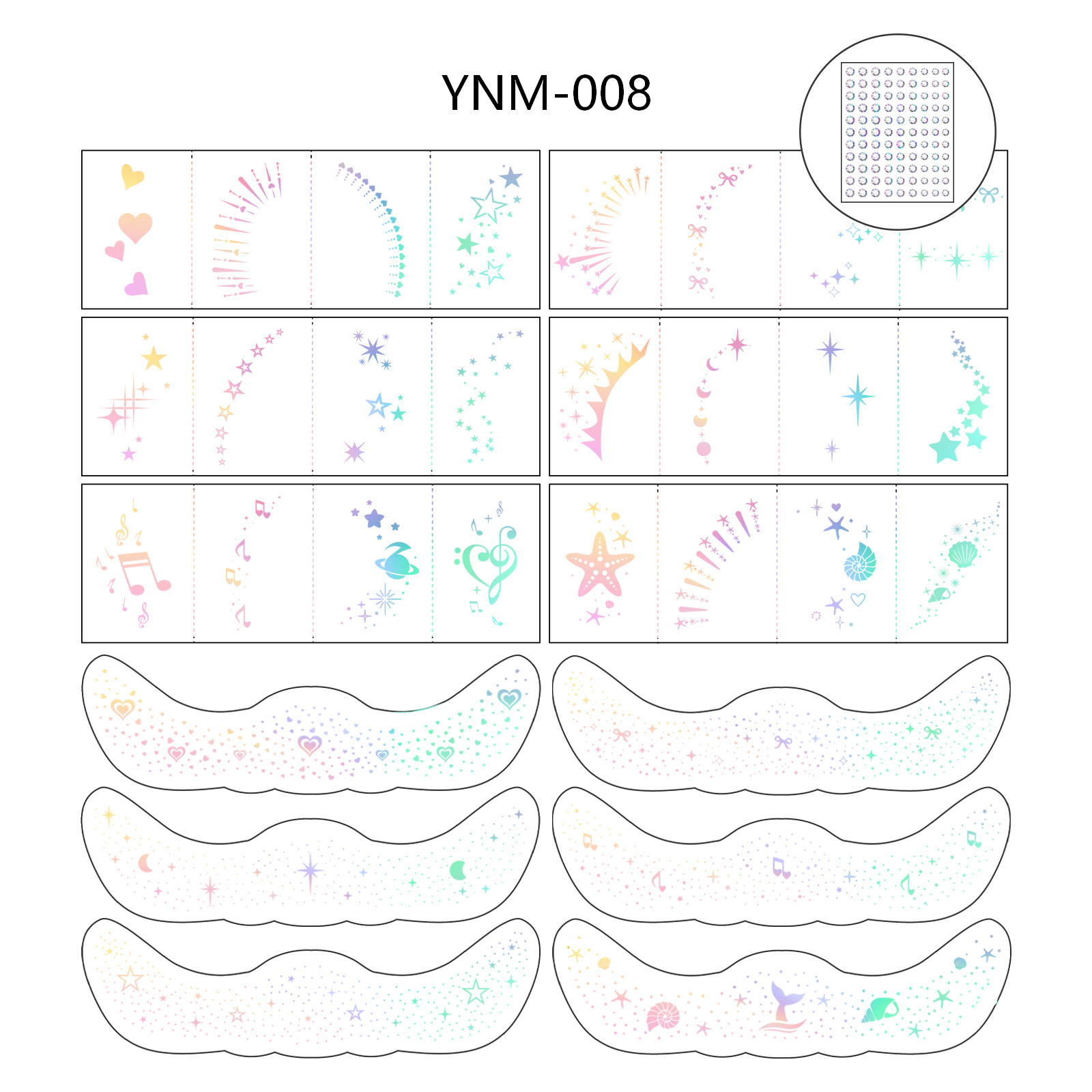 Celestial Face & Eye Makeup Sticker Set
