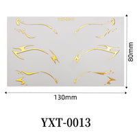 Gold Metallic Eyeliner Makeup Stickers