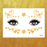 Gold Boho Face & Eye Makeup Stickers