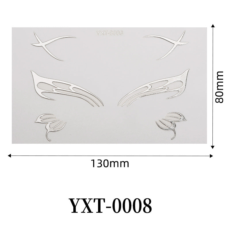 Gold Metallic Eyeliner Makeup Stickers