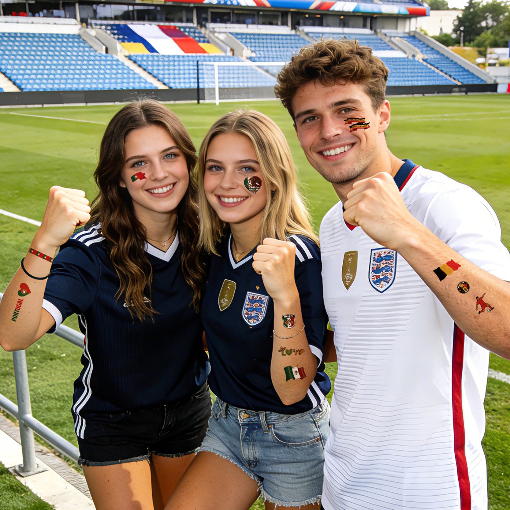 World Cup Soccer Fan Face & Body Tattoo Stickers