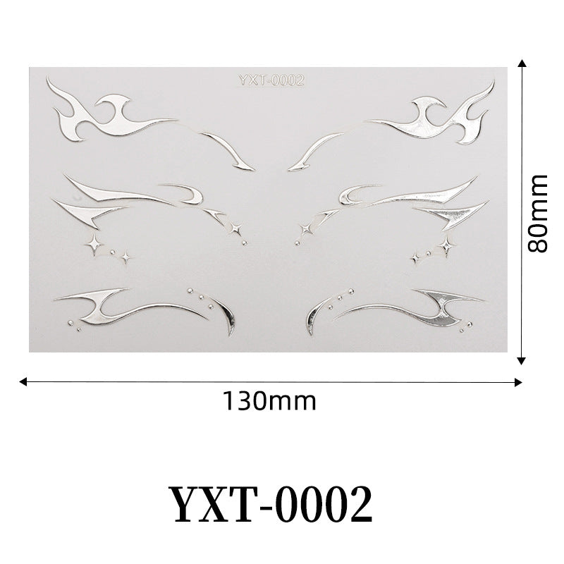 Gold Metallic Eyeliner Makeup Stickers
