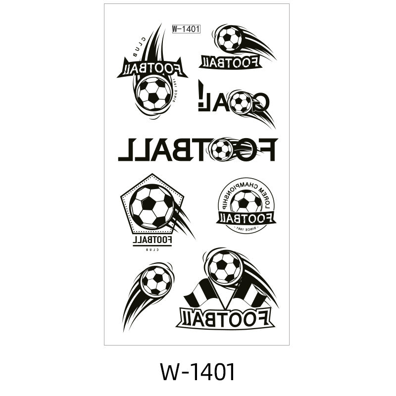 Soccer Fan Face & Body Tattoo Stickers