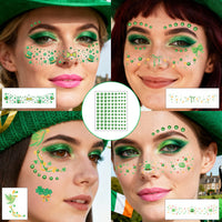 St. Patrick's Day Shamrock Face Makeup Stickers