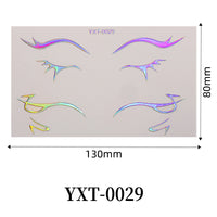 Gold Metallic Eyeliner Makeup Stickers