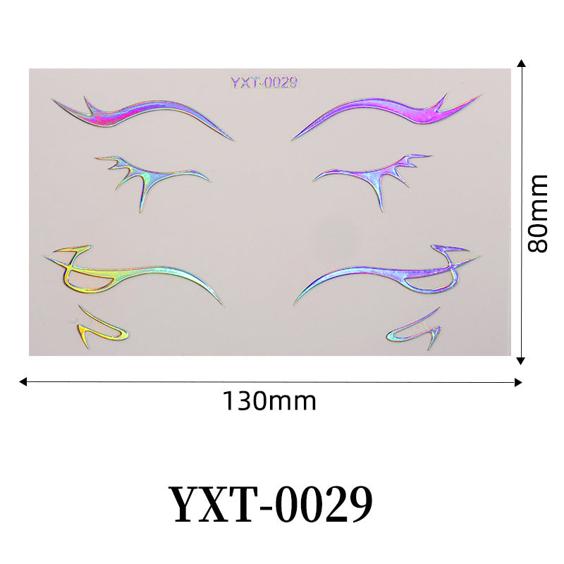 Gold Metallic Eyeliner Makeup Stickers