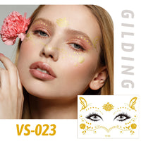 Gold Metallic Star Face&Eye Makeup Stickers