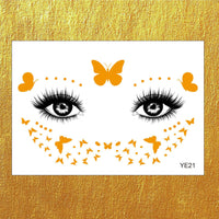 Gold Boho Face & Eye Makeup Stickers