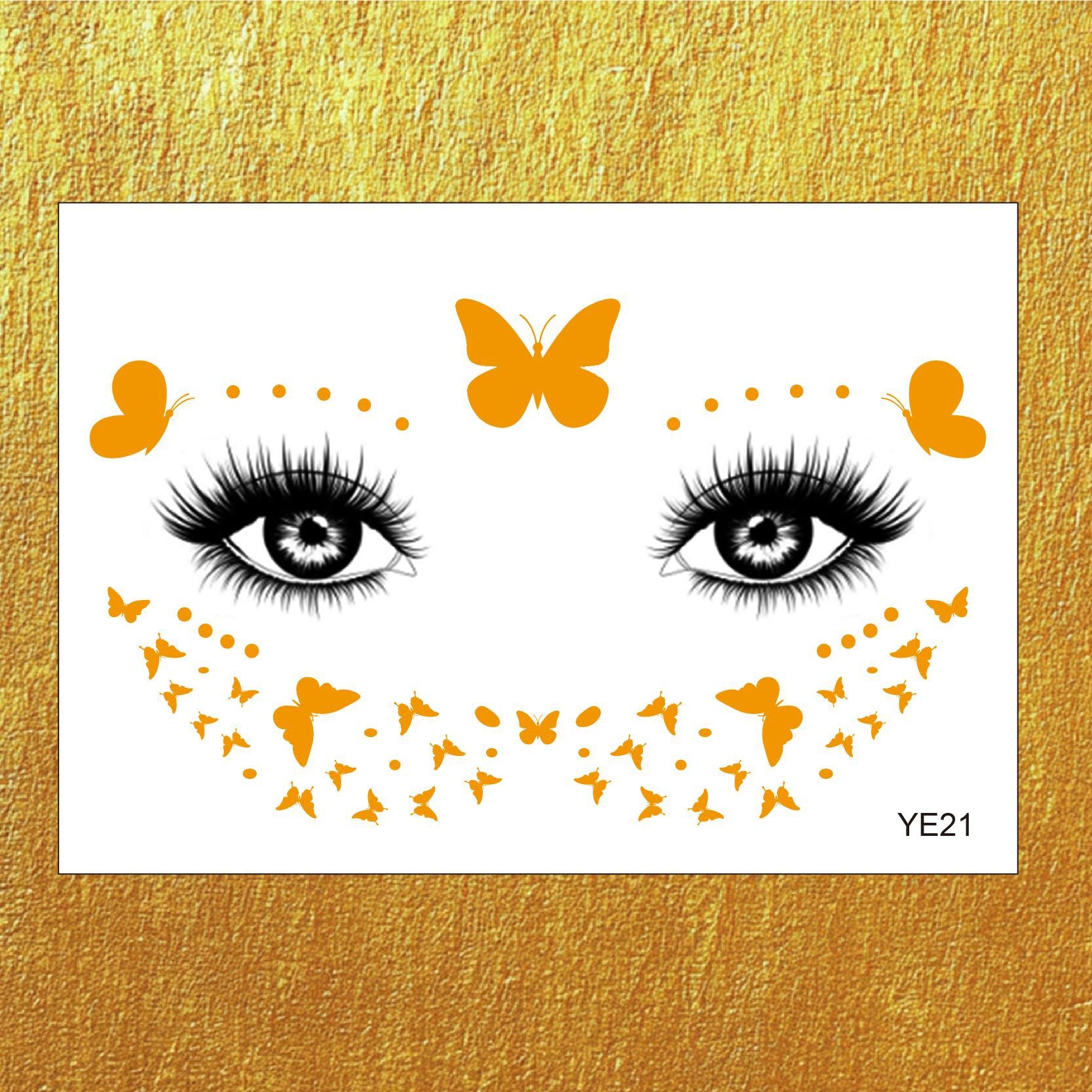 Gold Boho Face & Eye Makeup Stickers