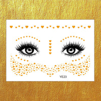 Gold Boho Face & Eye Makeup Stickers
