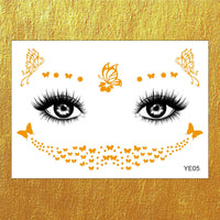 Gold Boho Face & Eye Makeup Stickers