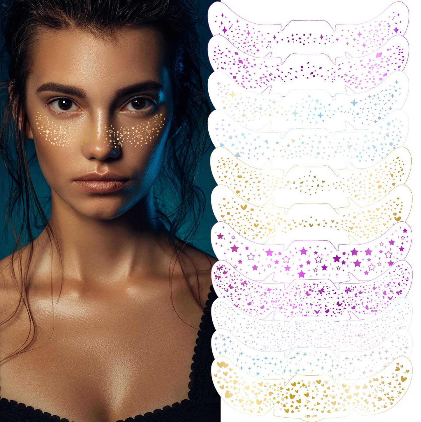 Assorted Glitter Face & Eye Makeup Stickers