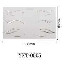 Gold Metallic Eyeliner Makeup Stickers