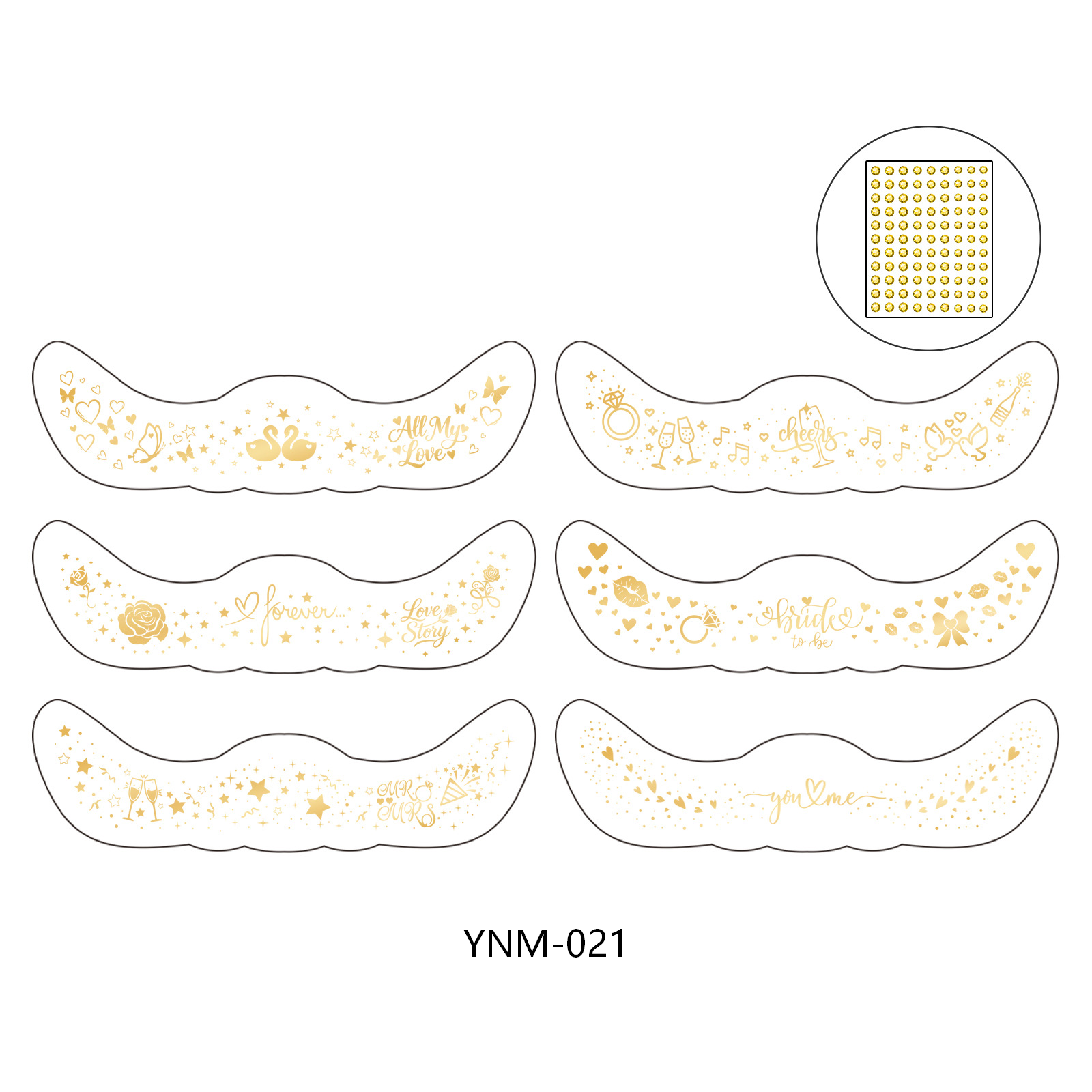 Bridal Pearl Face & Eye Makeup Stickers