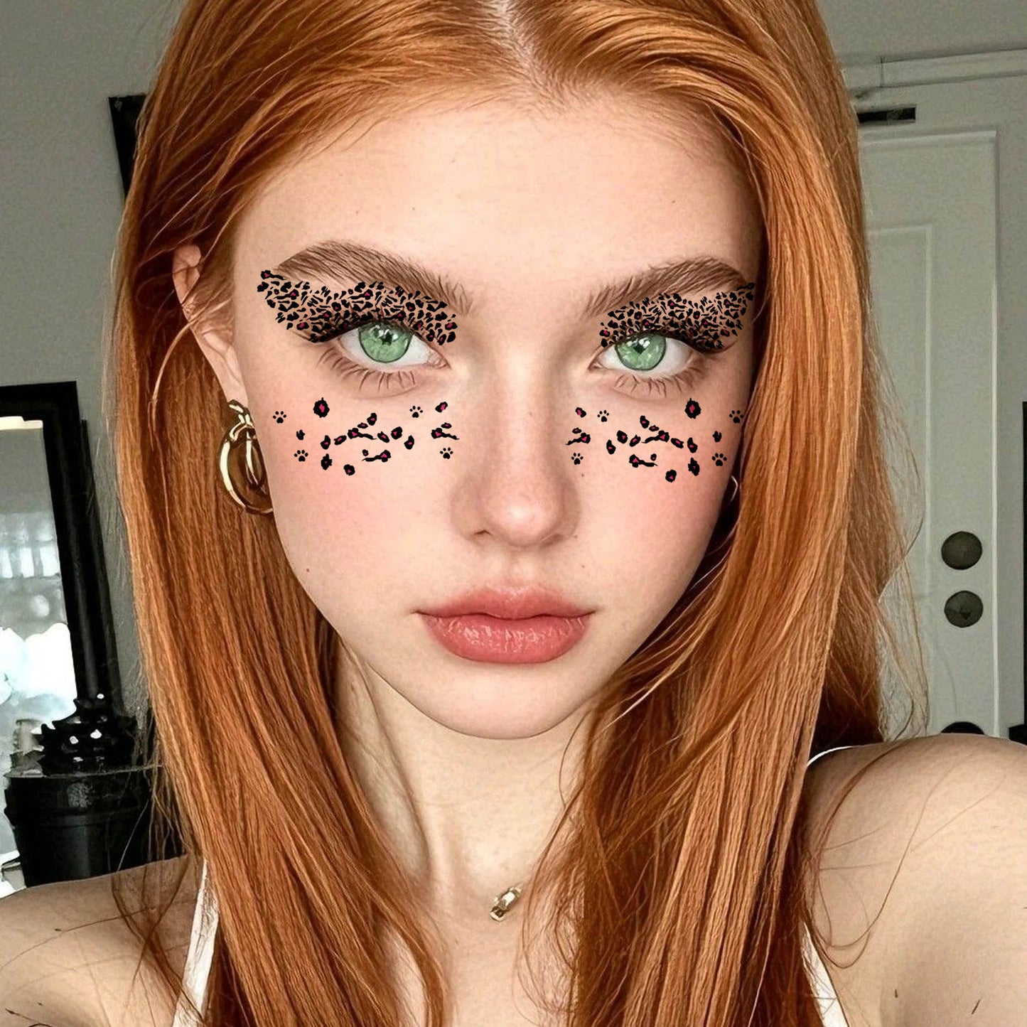 Leopard Print Face & Eye Makeup Stickers