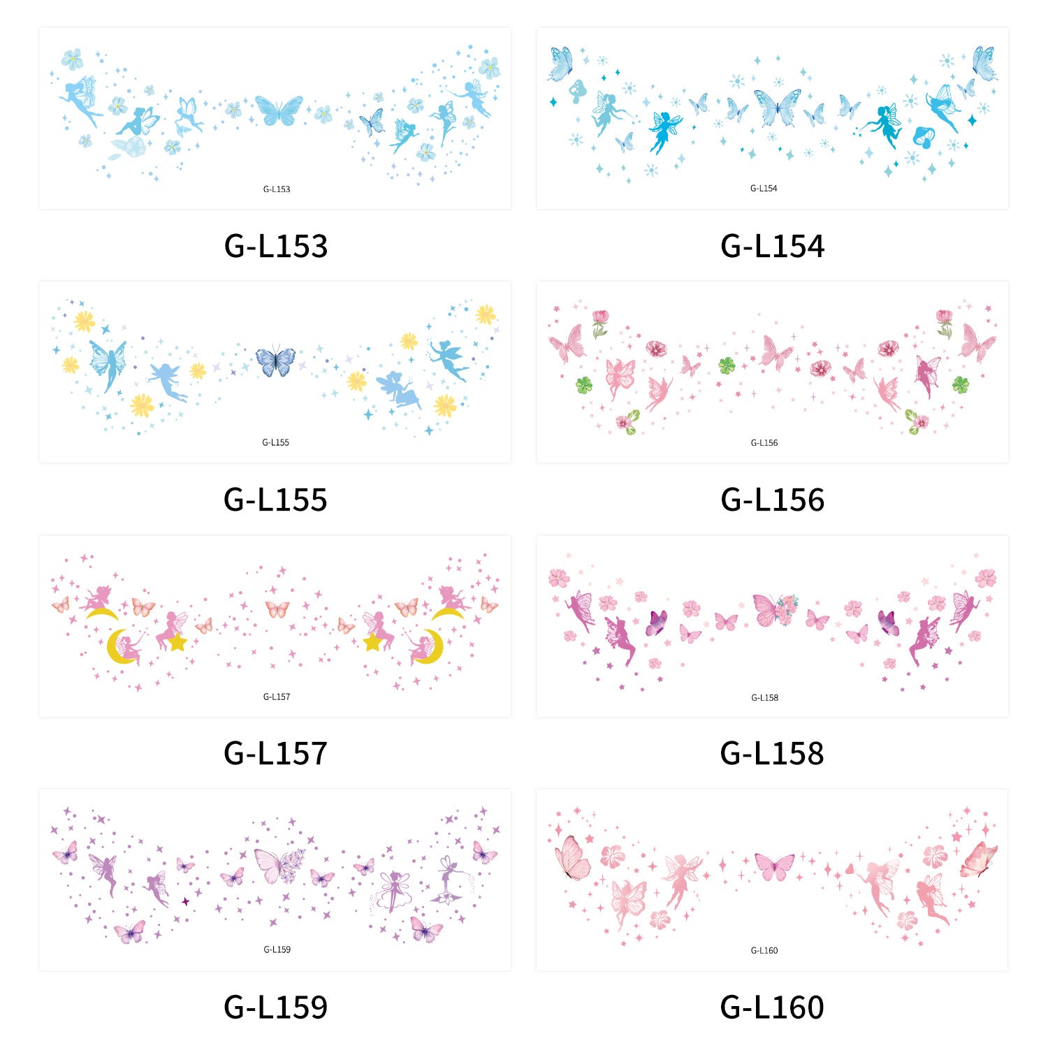 Pastel Butterfly Face & Eye Makeup Stickers