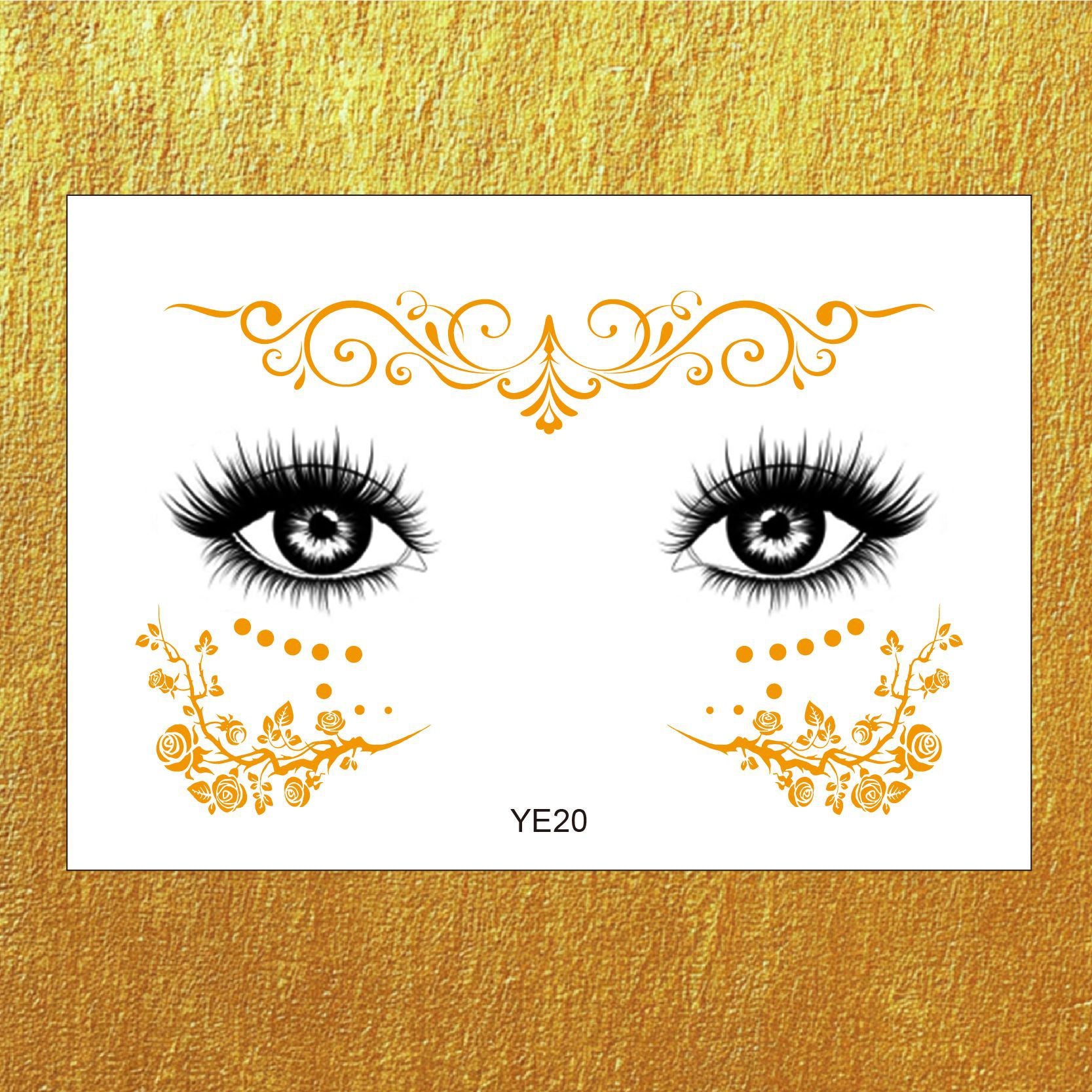 Gold Boho Face & Eye Makeup Stickers