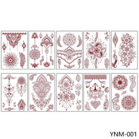 Henna Style Temporary Body Tattoo Stickers