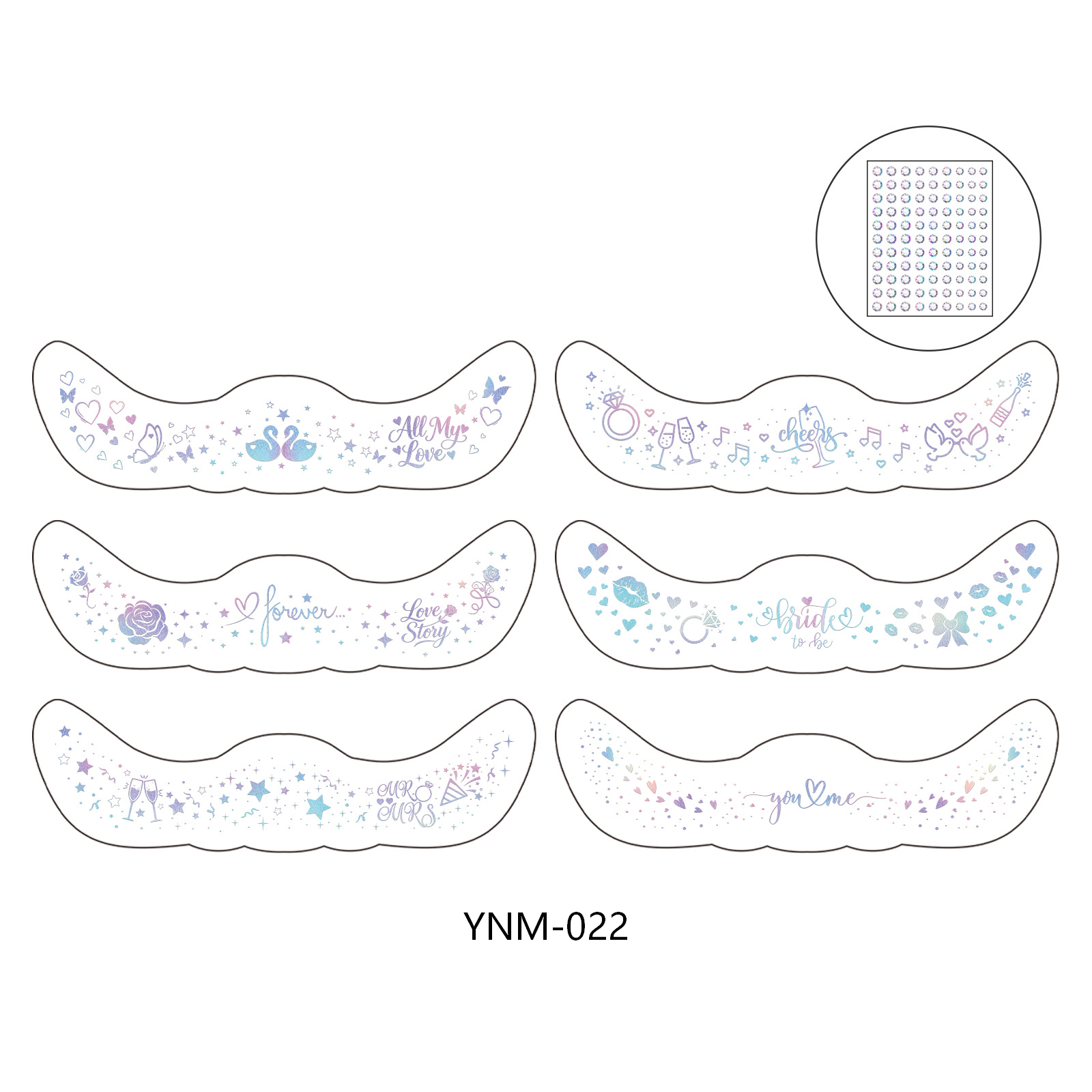 Bridal Pearl Face & Eye Makeup Stickers