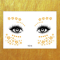 Gold Boho Face & Eye Makeup Stickers