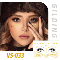 Gold Metallic Star Face&Eye Makeup Stickers