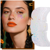 Colorful Sparkle Faux Freckle Face Makeup Stickers