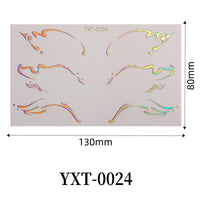 Gold Metallic Eyeliner Makeup Stickers