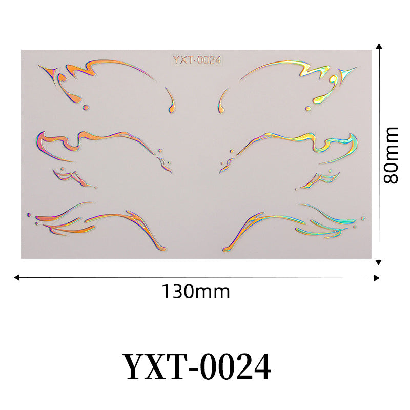Gold Metallic Eyeliner Makeup Stickers
