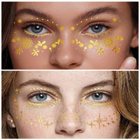 Gold Butterfly Eye Chain Makeup Stickers