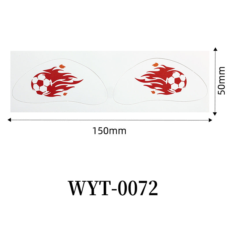 Football Fan Face & Body Tattoo Stickers