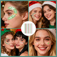 Sparkling Christmas Face Makeup Stickers